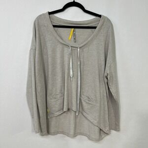 Lole Eco‎ Lenzing Modal Gray Long Sleeve Hoodie Top Lightweight Athleisure L